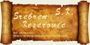 Srebren Keserović vizit kartica